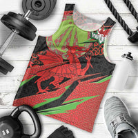 Welsh Celtic-Awen Men Tank Top Wales Y Ddraig Goch with Celtic Knot Sporty - Wonder Print Shop