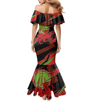 Welsh Celtic-Awen Mermaid Dress Wales Y Ddraig Goch with Celtic Knot Sporty - Wonder Print Shop