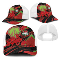 Welsh Celtic-Awen Mesh Trucker Cap Wales Y Ddraig Goch with Celtic Knot Sporty - Wonder Print Shop