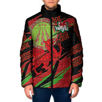 Welsh Celtic-Awen Padded Jacket Wales Y Ddraig Goch with Celtic Knot Sporty - Wonder Print Shop