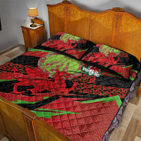 Welsh Celtic-Awen Quilt Bed Set Wales Y Ddraig Goch with Celtic Knot Sporty - Wonder Print Shop