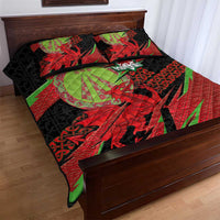 Welsh Celtic-Awen Quilt Bed Set Wales Y Ddraig Goch with Celtic Knot Sporty - Wonder Print Shop
