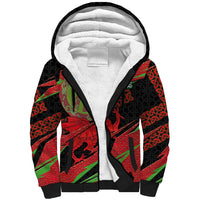 Welsh Celtic-Awen Sherpa Hoodie Wales Y Ddraig Goch with Celtic Knot Sporty - Wonder Print Shop