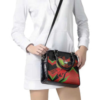 Welsh Celtic-Awen Shoulder Handbag Wales Y Ddraig Goch with Celtic Knot Sporty - Wonder Print Shop