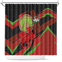 Welsh Celtic-Awen Shower Curtain Wales Y Ddraig Goch with Celtic Knot Sporty - Wonder Print Shop