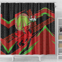 Welsh Celtic-Awen Shower Curtain Wales Y Ddraig Goch with Celtic Knot Sporty - Wonder Print Shop