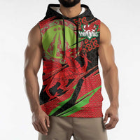 Welsh Celtic-Awen Sleeveless Hoodie Wales Y Ddraig Goch with Celtic Knot Sporty - Wonder Print Shop