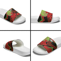 Welsh Celtic-Awen Slide Sandals Wales Y Ddraig Goch with Celtic Knot Sporty - Wonder Print Shop