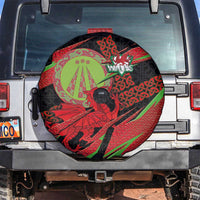 Welsh Celtic-Awen Spare Tire Cover Wales Y Ddraig Goch with Celtic Knot Sporty - Wonder Print Shop
