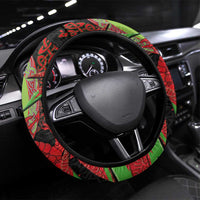 Welsh Celtic-Awen Steering Wheel Cover Wales Y Ddraig Goch with Celtic Knot Sporty - Wonder Print Shop