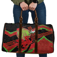Welsh Celtic-Awen Travel Bag Wales Y Ddraig Goch with Celtic Knot Sporty - Wonder Print Shop