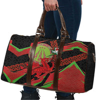 Welsh Celtic-Awen Travel Bag Wales Y Ddraig Goch with Celtic Knot Sporty - Wonder Print Shop