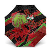 Welsh Celtic-Awen Umbrella Wales Y Ddraig Goch with Celtic Knot Sporty - Wonder Print Shop