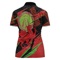 Welsh Celtic-Awen Women Polo Shirt Wales Y Ddraig Goch with Celtic Knot Sporty - Wonder Print Shop