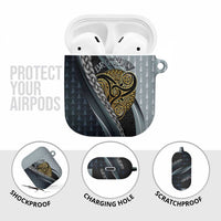 Brittany Triskele Celtic AirPods Case Silver and Gold Sporty Style - Wonder Print Shop