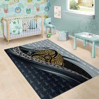 Brittany Triskele Celtic Area Rug Silver and Gold Sporty Style - Wonder Print Shop