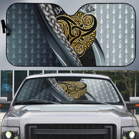 Brittany Triskele Celtic Auto Sun Shade Silver and Gold Sporty Style - Wonder Print Shop