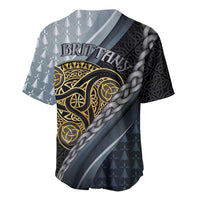 Brittany Triskele Celtic Baseball Jersey Silver and Gold Sporty Style - Wonder Print Shop