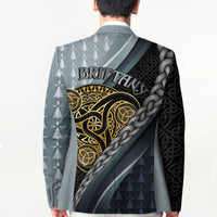 Brittany Triskele Celtic Blazer Silver and Gold Sporty Style - Wonder Print Shop