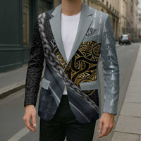 Brittany Triskele Celtic Blazer Silver and Gold Sporty Style - Wonder Print Shop