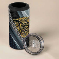 Brittany Triskele Celtic 4 in 1 Can Cooler Tumbler Silver and Gold Sporty Style - Wonder Print Shop