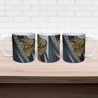 Brittany Triskele Celtic Ceramic Mug Silver and Gold Sporty Style - Wonder Print Shop