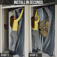 Brittany Triskele Celtic Door Cover Silver and Gold Sporty Style - Wonder Print Shop