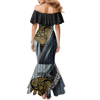 Brittany Triskele Celtic Family Matching Mermaid Dress and Hawaiian Shirt Silver and Gold Sporty Style - Wonder Print Shop