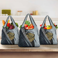Brittany Triskele Celtic Grocery Bag Silver and Gold Sporty Style - Wonder Print Shop