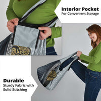 Brittany Triskele Celtic Grocery Bag Silver and Gold Sporty Style - Wonder Print Shop