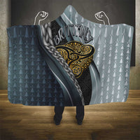 Brittany Triskele Celtic Hooded Blanket Silver and Gold Sporty Style - Wonder Print Shop