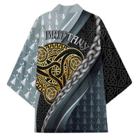 Brittany Triskele Celtic Kimono Silver and Gold Sporty Style - Wonder Print Shop