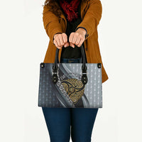 Brittany Triskele Celtic Leather Bag Silver and Gold Sporty Style - Wonder Print Shop