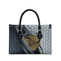 Brittany Triskele Celtic Leather Bag Silver and Gold Sporty Style - Wonder Print Shop