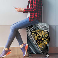 Brittany Triskele Celtic Luggage Cover Silver and Gold Sporty Style - Wonder Print Shop