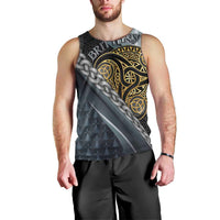 Brittany Triskele Celtic Men Tank Top Silver and Gold Sporty Style - Wonder Print Shop