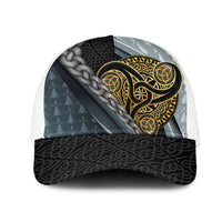 Brittany Triskele Celtic Mesh Trucker Cap Silver and Gold Sporty Style - Wonder Print Shop