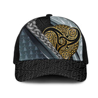 Brittany Triskele Celtic Mesh Trucker Cap Silver and Gold Sporty Style - Wonder Print Shop
