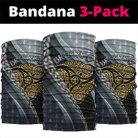 Brittany Triskele Celtic Neck Gaiter Silver and Gold Sporty Style - Wonder Print Shop