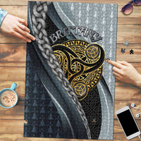 Brittany Triskele Celtic Puzzle Silver and Gold Sporty Style - Wonder Print Shop
