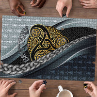 Brittany Triskele Celtic Puzzle Silver and Gold Sporty Style - Wonder Print Shop