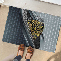 Brittany Triskele Celtic Rubber Doormat Silver and Gold Sporty Style - Wonder Print Shop