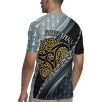 Brittany Triskele Celtic Rugby Jersey Silver and Gold Sporty Style - Wonder Print Shop