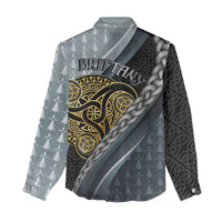 Brittany Triskele Celtic Women Casual Shirt Silver and Gold Sporty Style - Wonder Print Shop
