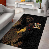 Cornwall Celtic-Chough and Knot Area Rug - Wonder Print Shop