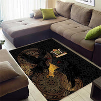 Cornwall Celtic-Chough and Knot Area Rug - Wonder Print Shop