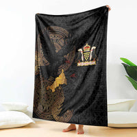 Cornwall Celtic-Chough and Knot Blanket - Wonder Print Shop