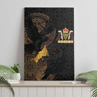 Cornwall Celtic-Chough and Knot Canvas Wall Art - Wonder Print Shop