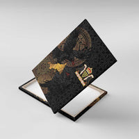 Cornwall Celtic-Chough and Knot Canvas Wall Art - Wonder Print Shop