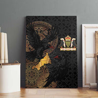 Cornwall Celtic-Chough and Knot Canvas Wall Art - Wonder Print Shop